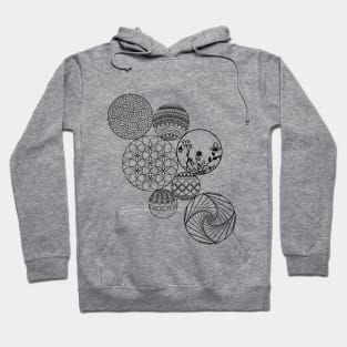 Mandalas, circles and flowers Hoodie